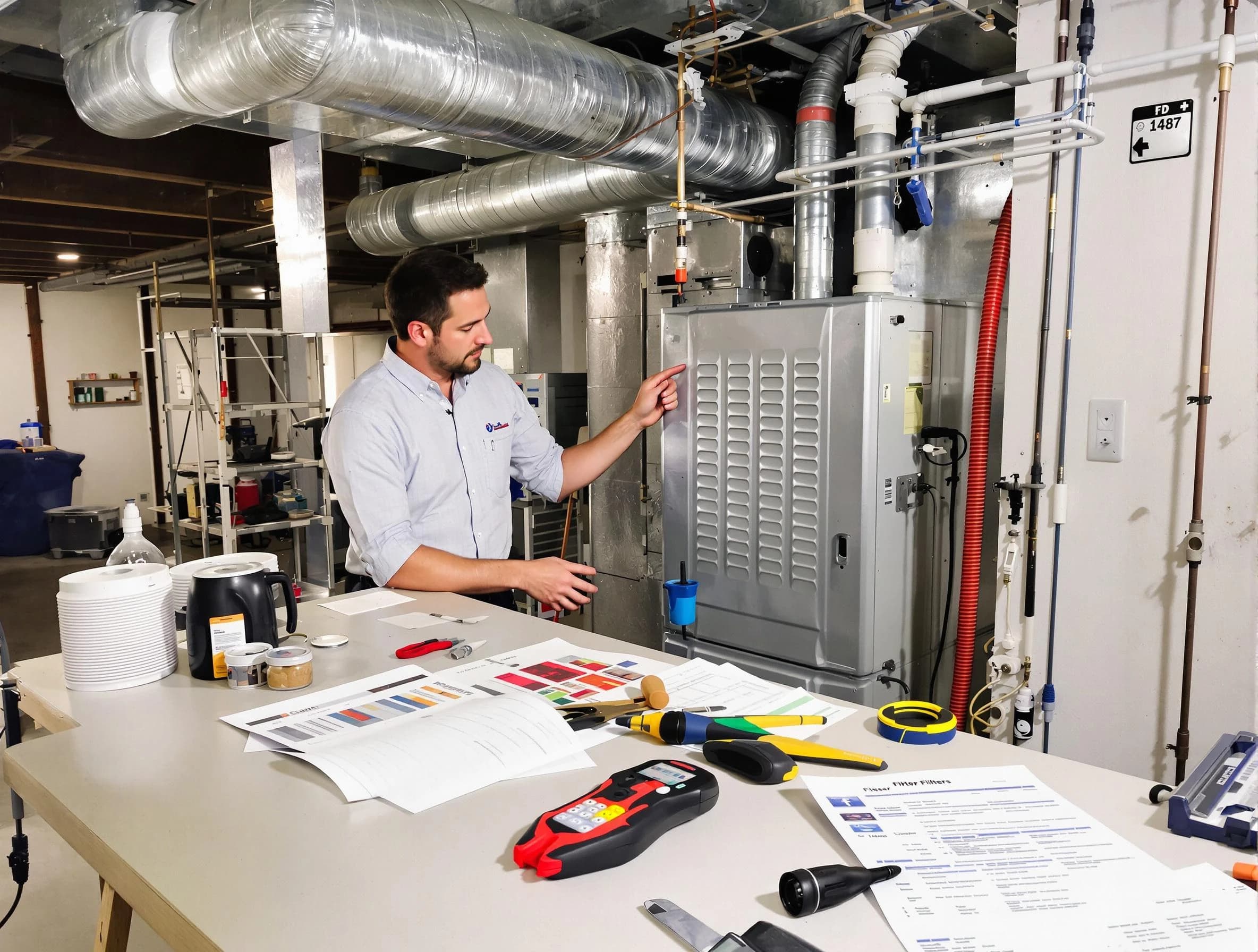 Wheat Ridge Air Duct Cleaning inspector conducting detailed filter system evaluation using professional diagnostic tools in Wheat Ridge