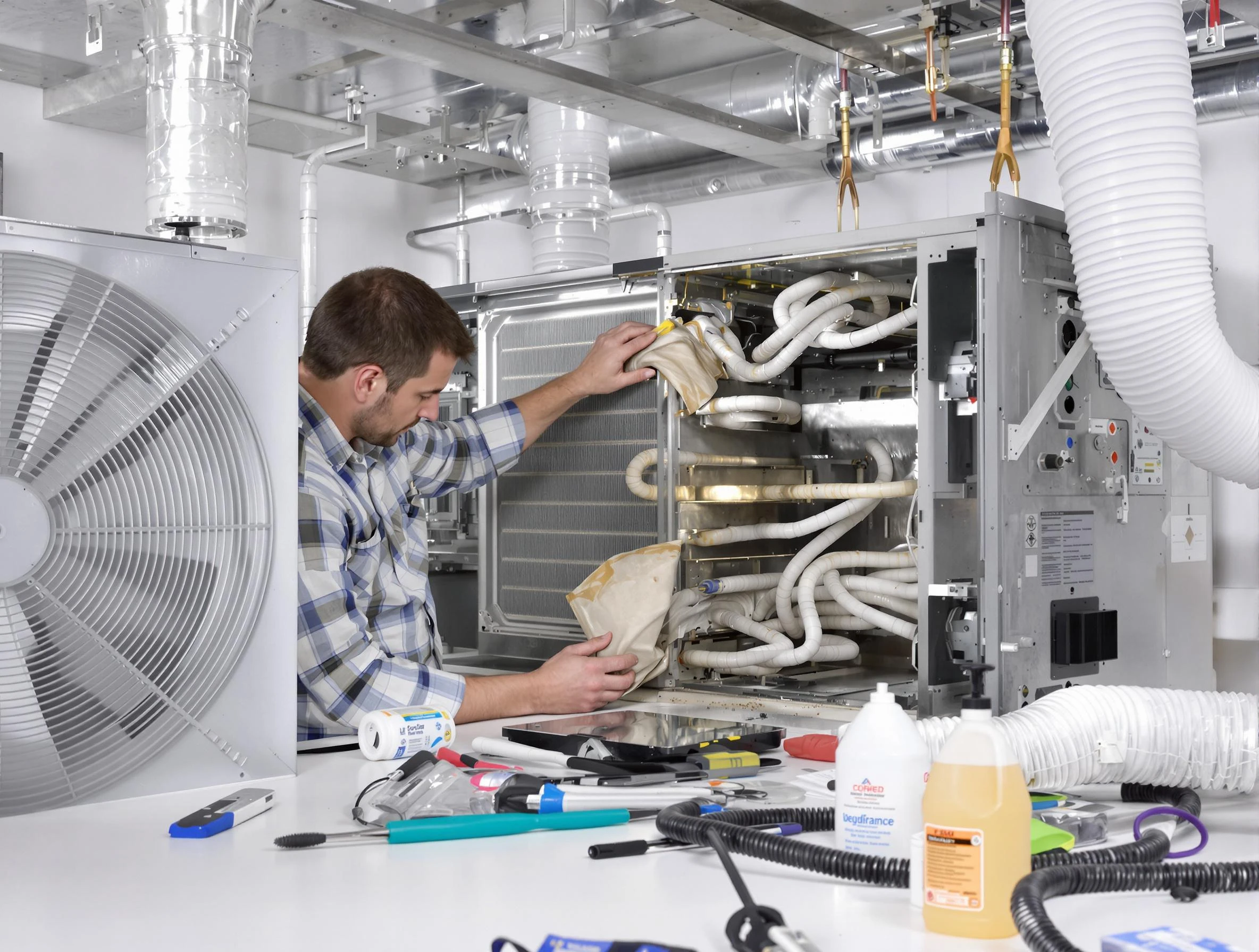 Wheat Ridge Air Duct Cleaning specialist performing precision AC coil cleaning in Wheat Ridge